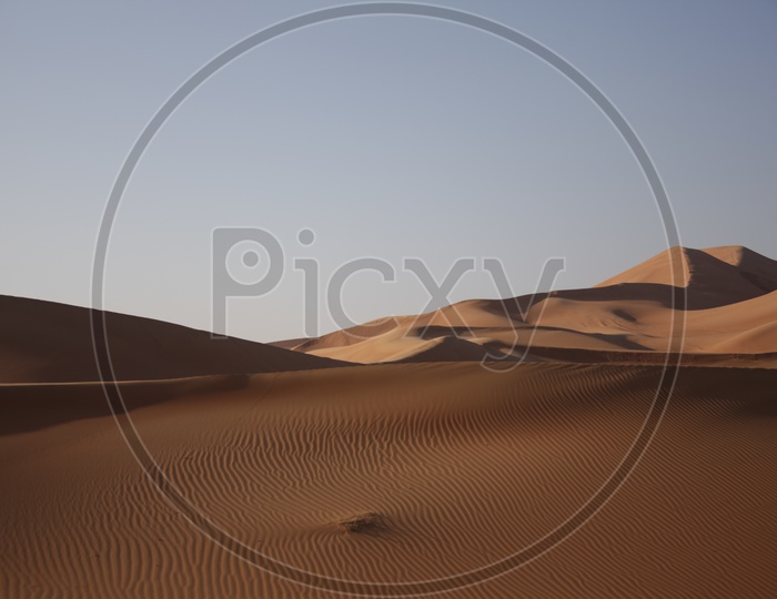 Textures on Sand Dunes of Dubai