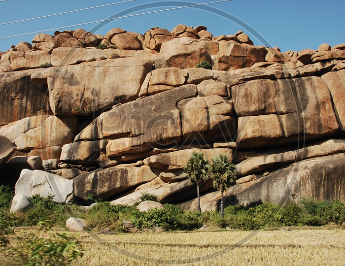 Granite boulder mountain