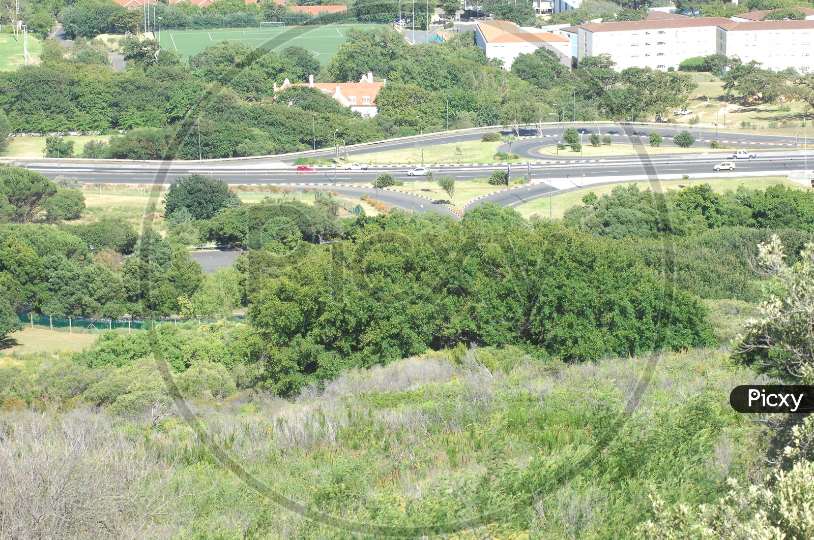View of Highways from a hill top