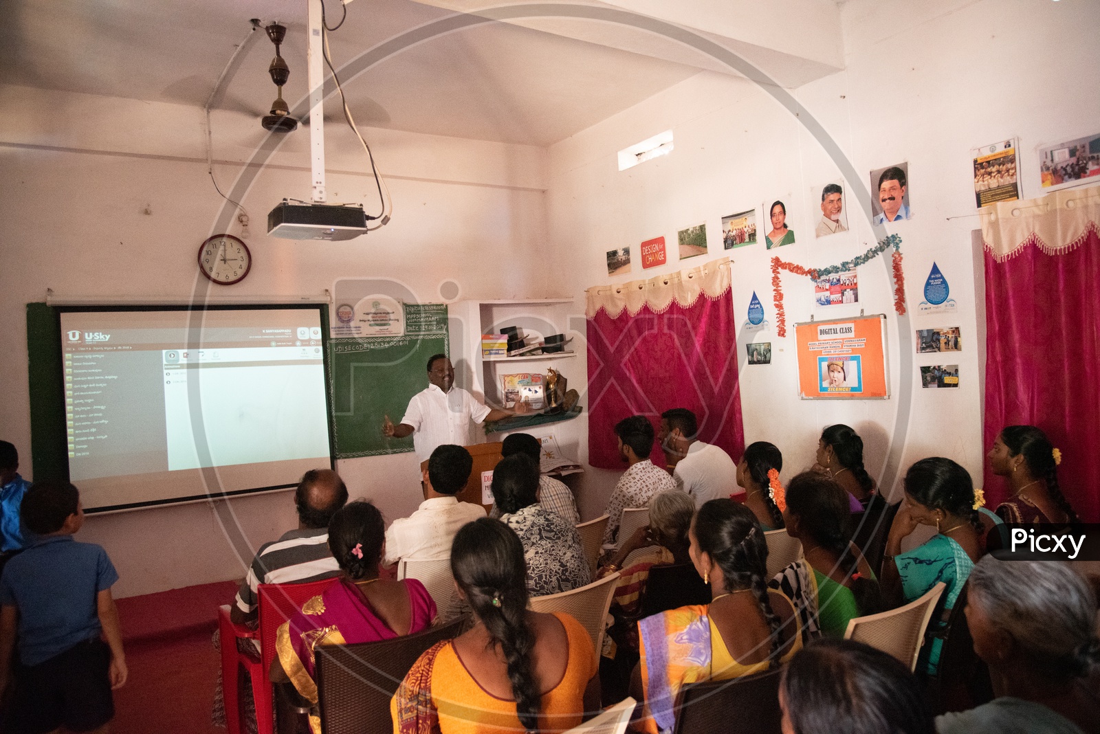 Parents meeting in a primary government school, Vommavaram