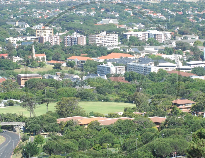 Aerial view of Cape Town city