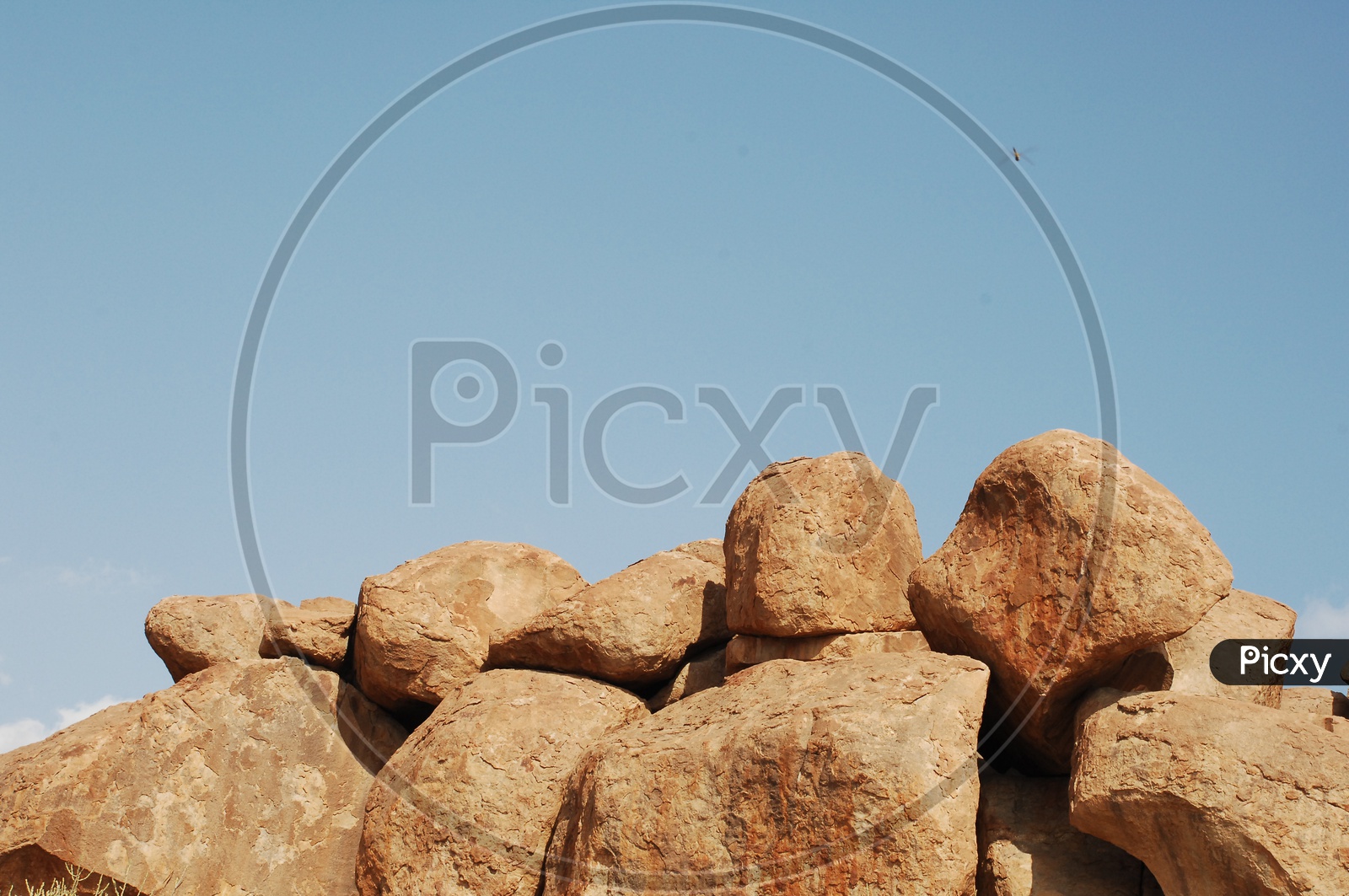 large rocks in an open area