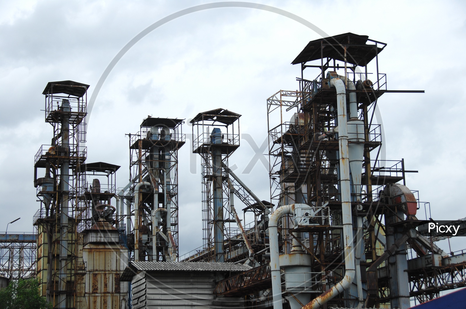 An Industry With Towers And Iron Structures
