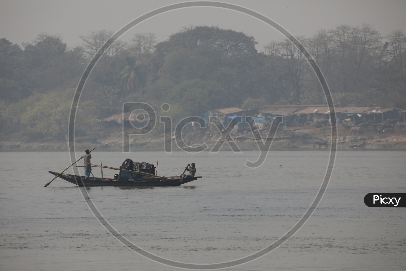 Fishing Boats On the River Hooghly
