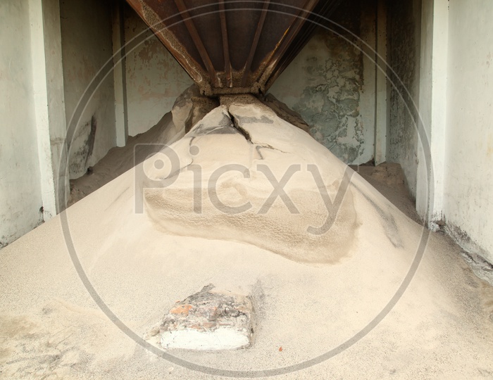 Rice Husk Piled In a Rice Mill