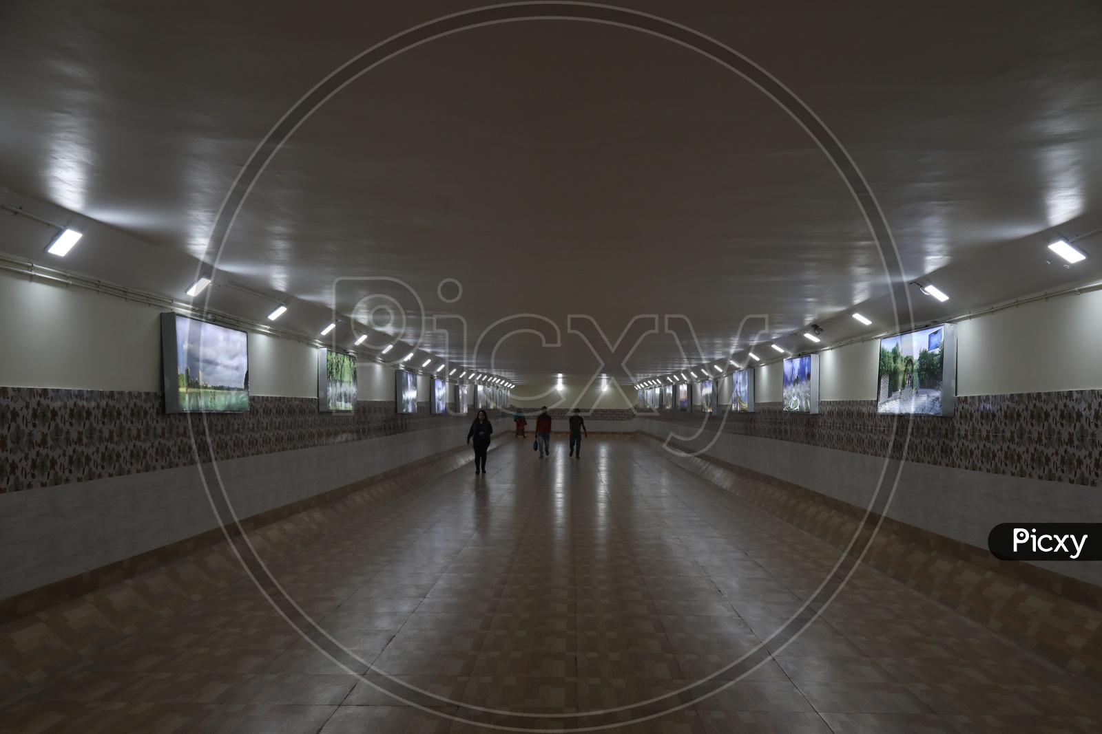 Commuters Using  Underground  Subway