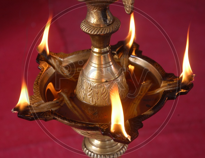 Copper Diya - Deepam used for Puja