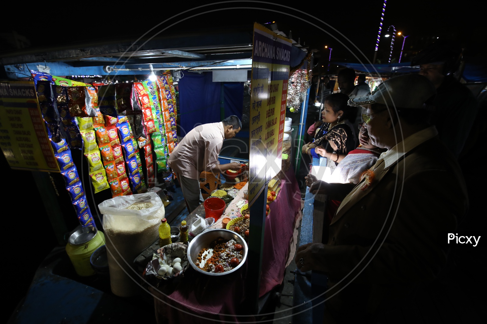 snack seller on a floating market.