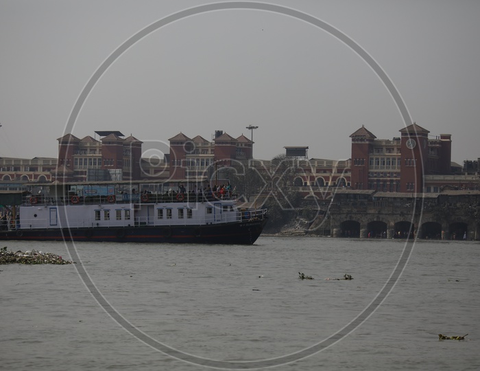 Transport Ships on the River In Kolkata