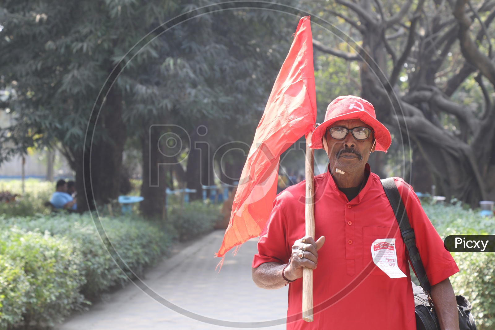 A CPI Activist On red Clothes
