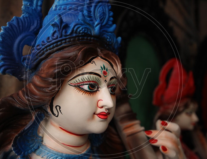 Indian Hindu Goddess Saraswathi Mata  Idols