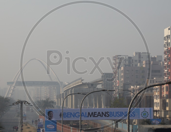 A View of Biswa Bangla Gate Or Kolkata Gate