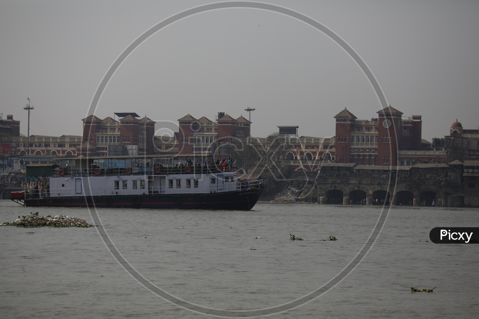 Transport Ships on the River In Kolkata