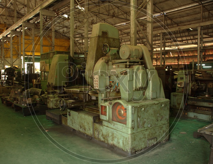 Machinery in a factory