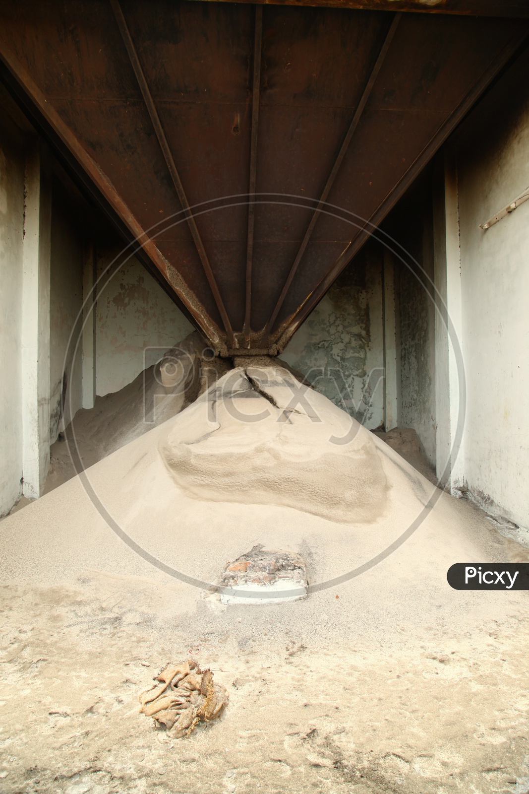 Rice Husk Piled In a Rice Mill