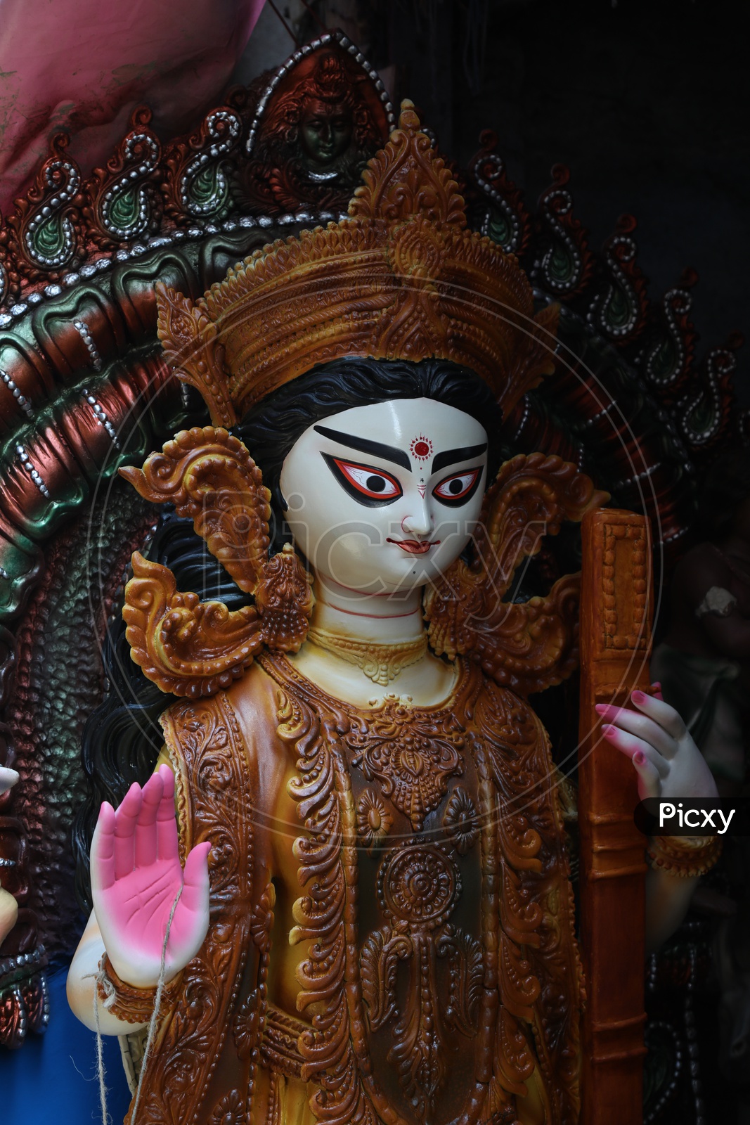 Indian Hindu Goddess Durga Idols In Kolkata