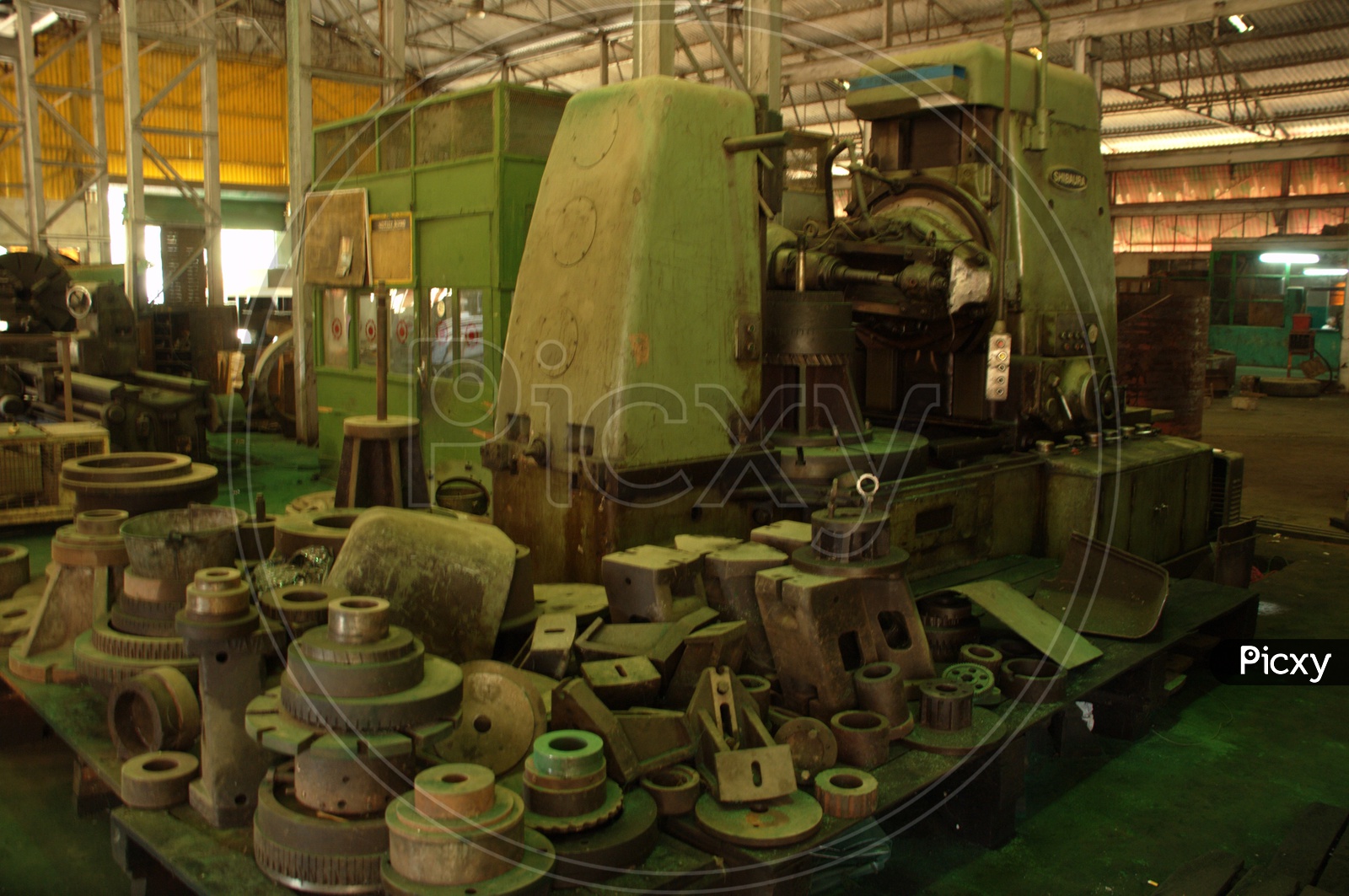 Old machinery in an factory
