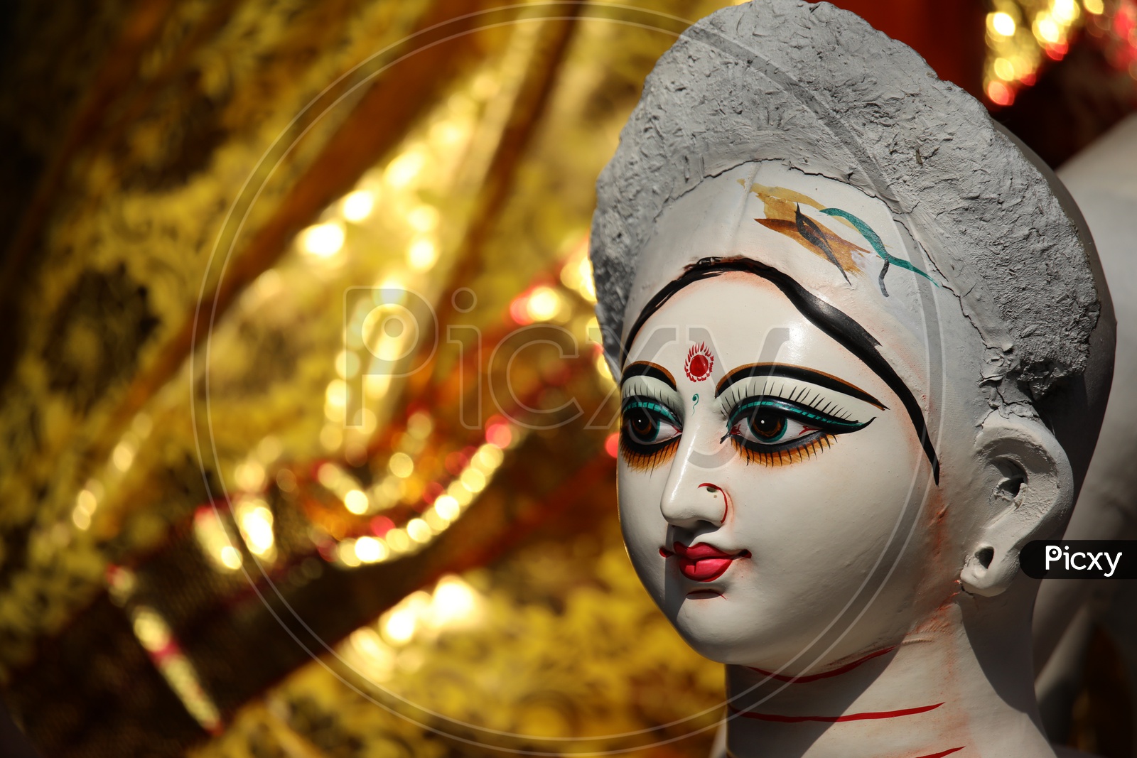 Indian Hindu Goddess Durga Clay Idols Making