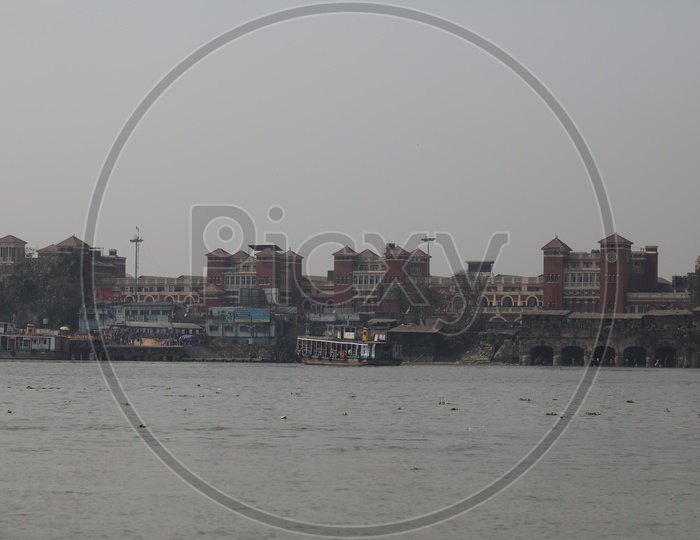 Transport Ships On the River in Kolkata