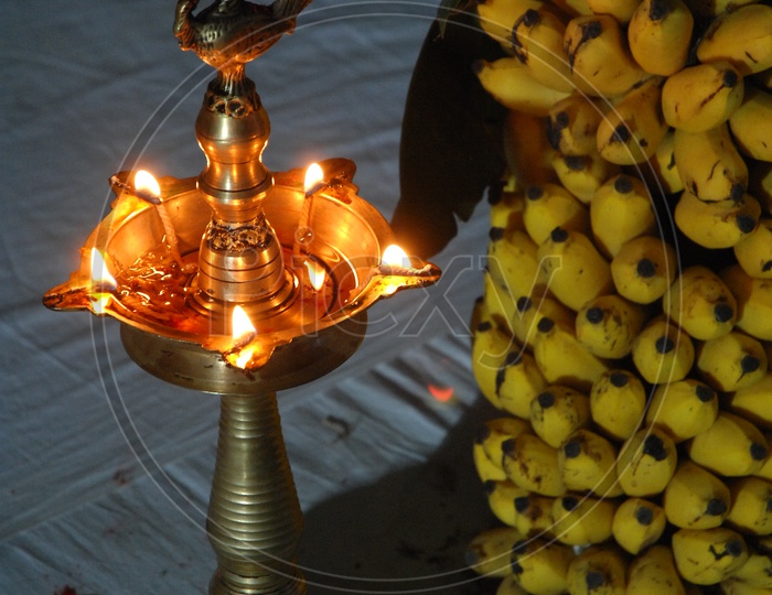 Copper Diya - Deepam used for Puja