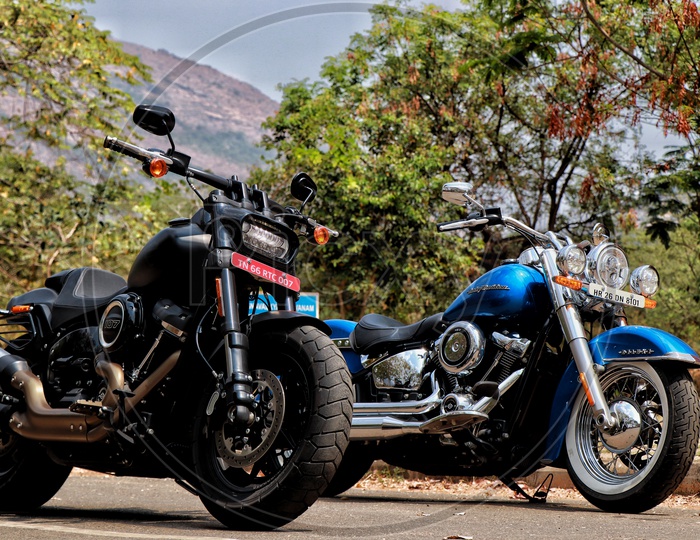 A pair of Harley Davidson