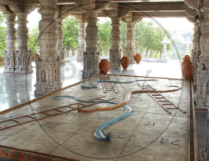 Pillars of a temple