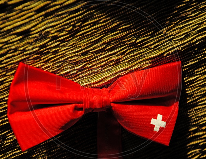 A Tie With Swiss Symbol