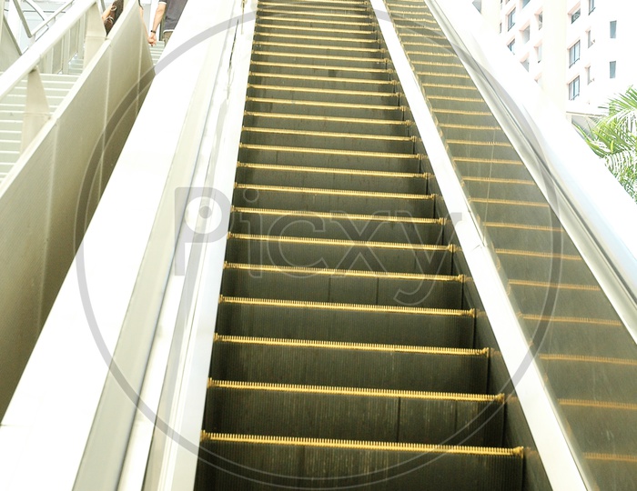 Escalator Steps  in a Mall