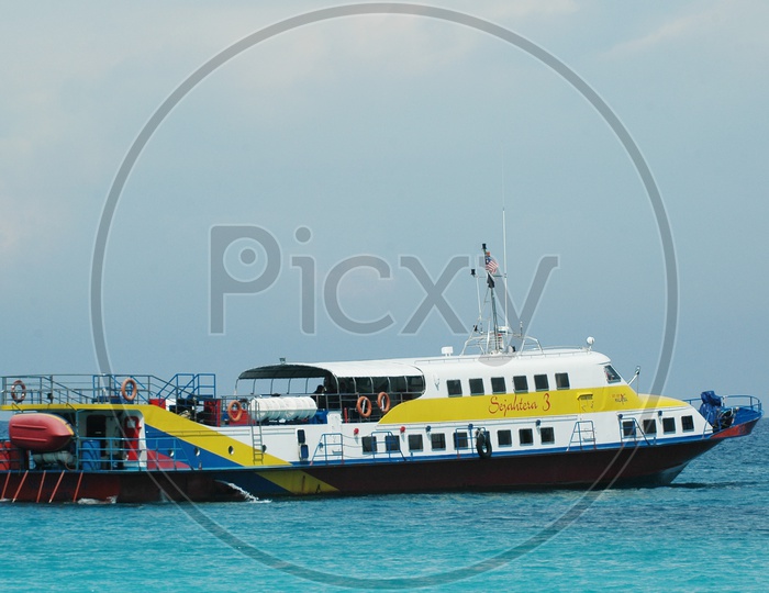 Ferry Boats In a Sea