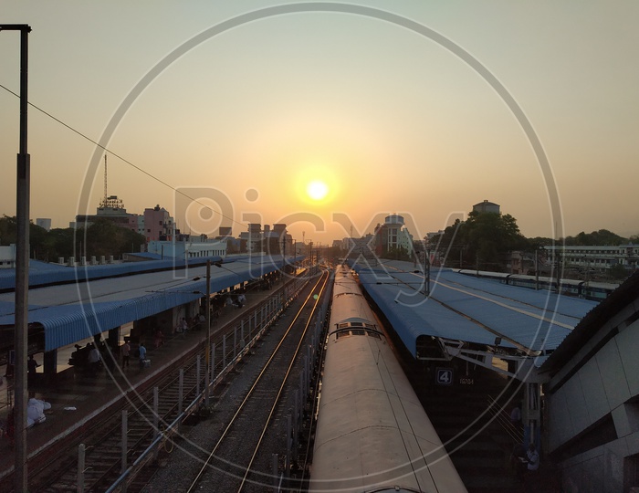 Railway Station during the sunrise