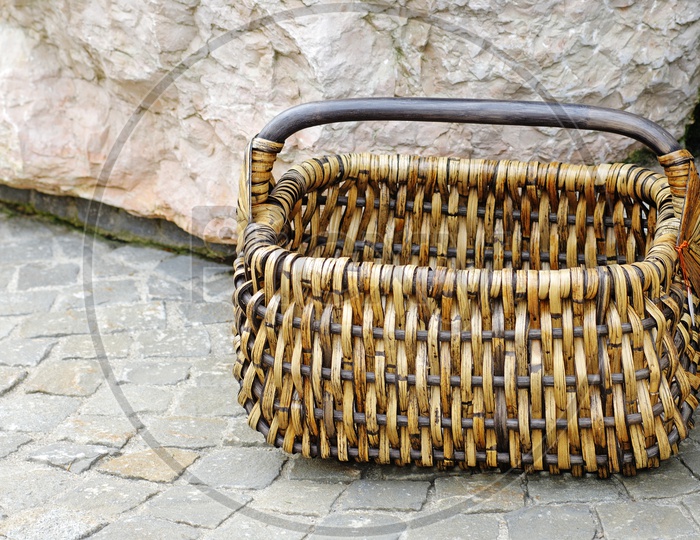 Wooden Waved Basket