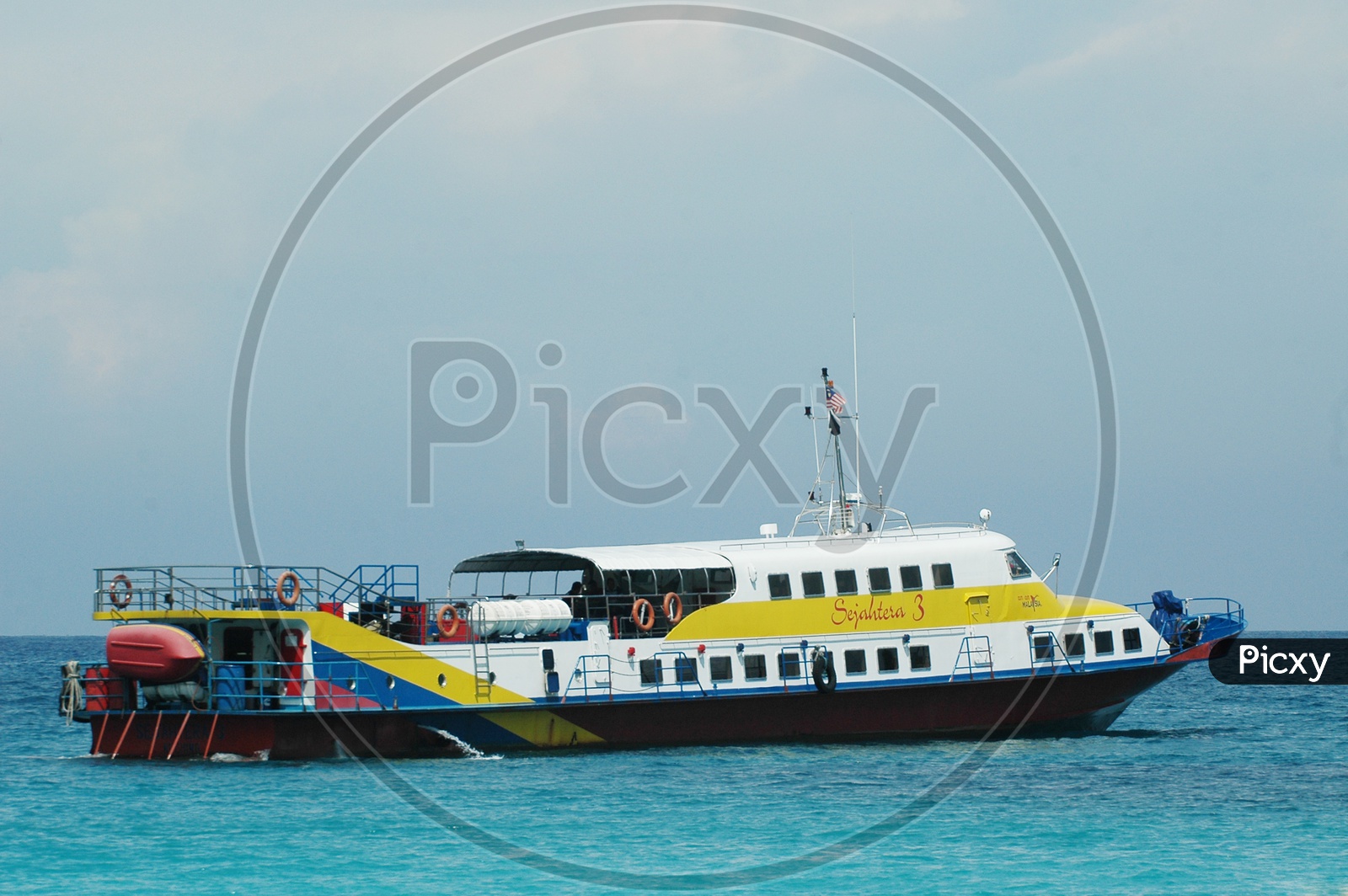 Ferry Boats In a Sea