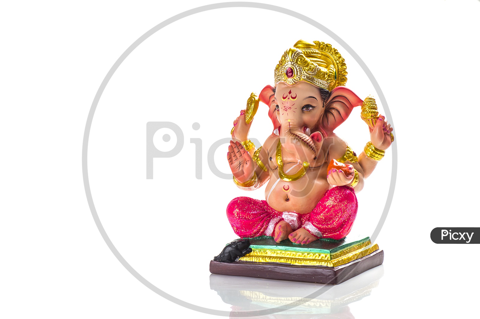 Lord Ganesh Idol  on white background