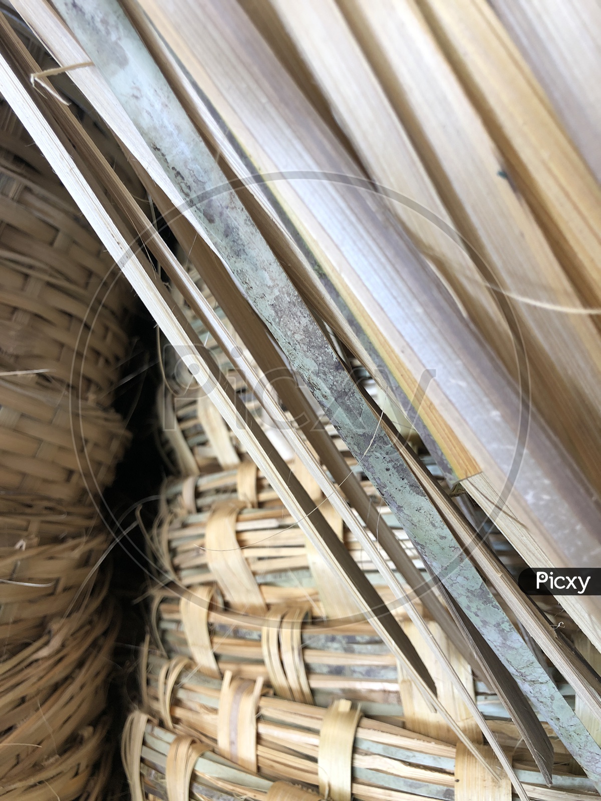 Close up of bamboo baskets