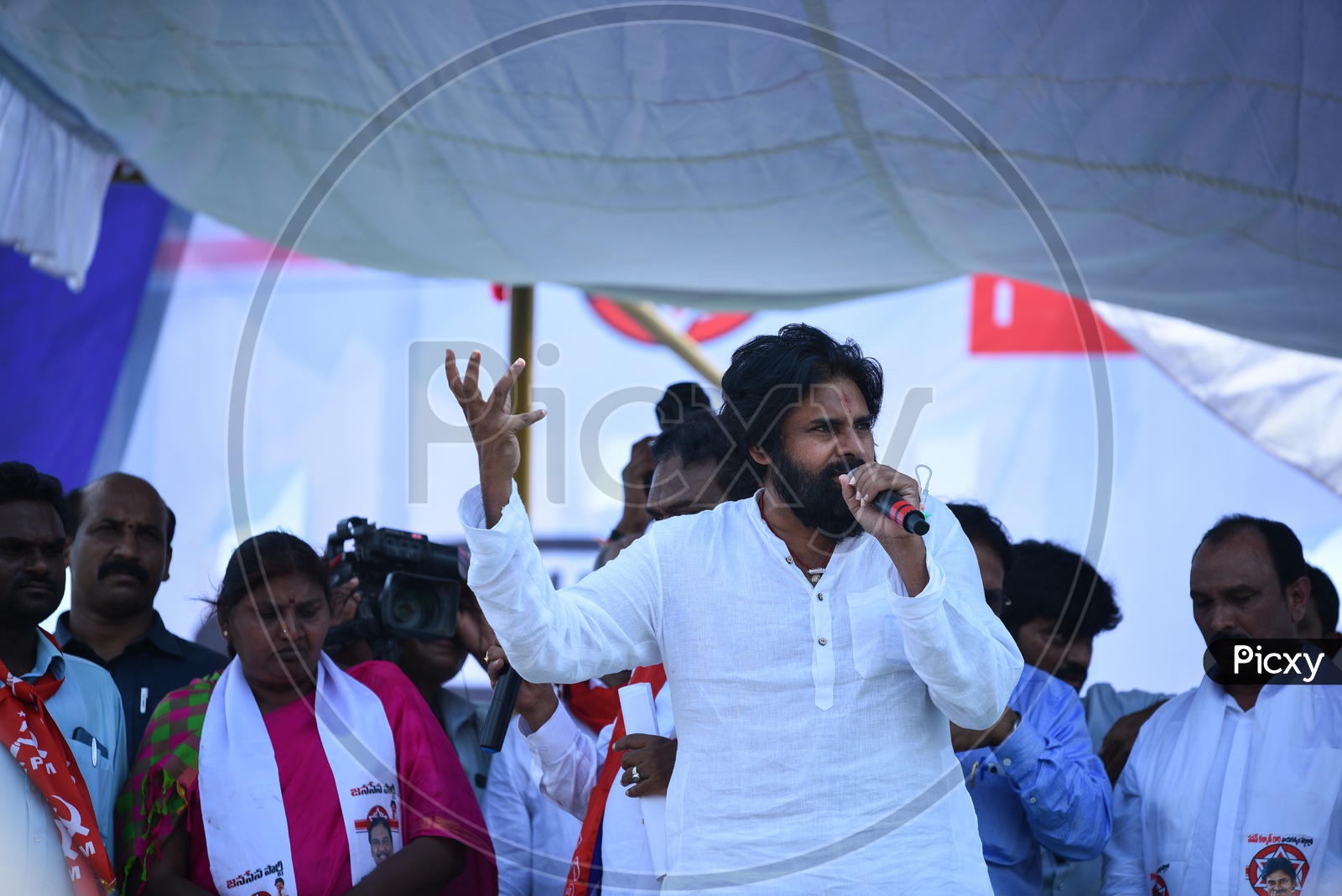 Pawan Kalyan at Jana Sena Party Election Campaign in Amalapuram
