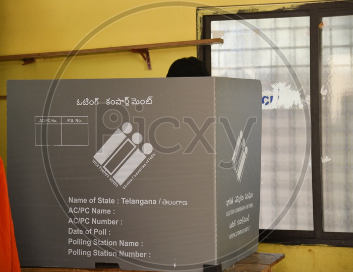Voting Compartment in a Polling Booth