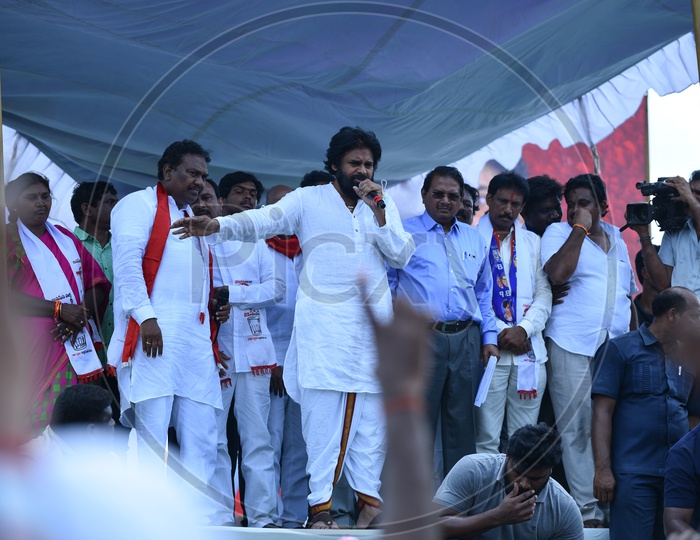 Pawan Kalyan at Jana Sena Party Election Campaign in Amalapuram