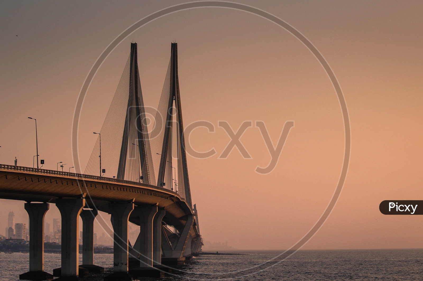 Bandra Worli Sea Link Bridge with Cable Suspensions