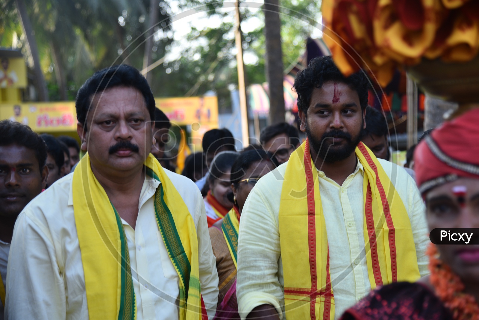 Harish Balayogi TDP MP candidate for Amalapuram constituency at an election campaign rally