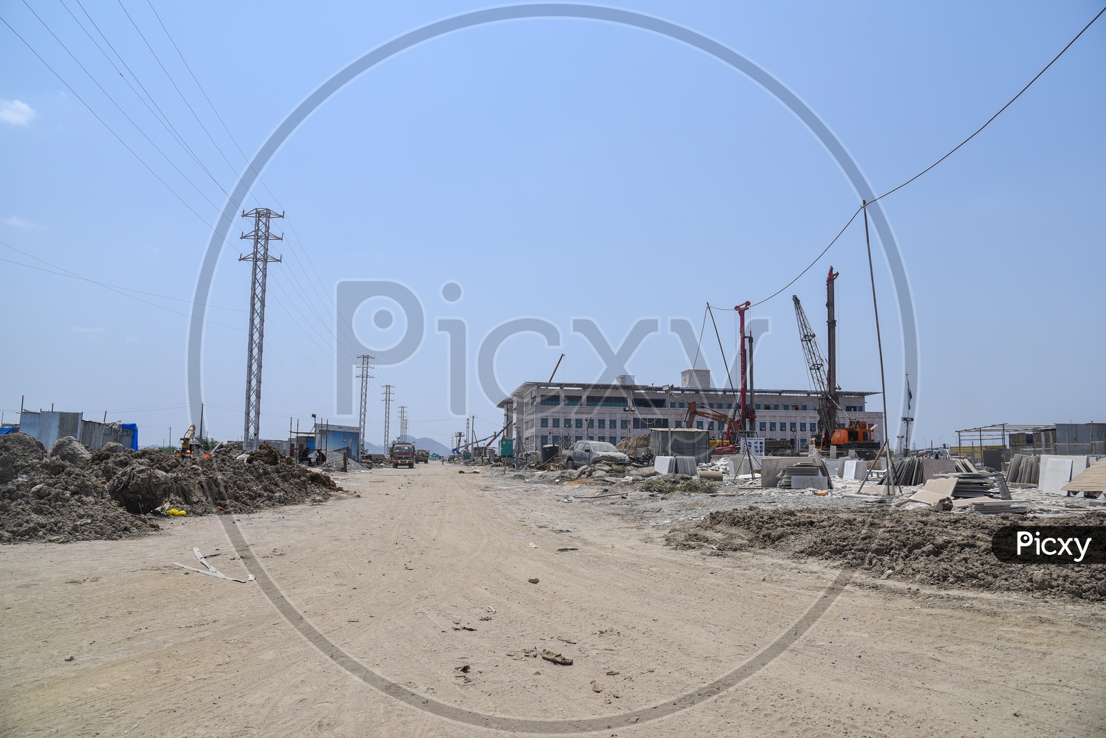 Construction Site Surroundings of Andhra Pradesh High Court