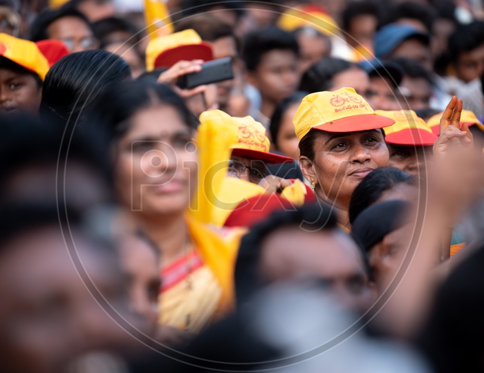 Woman TDP Party Supporters During The Election Rally
