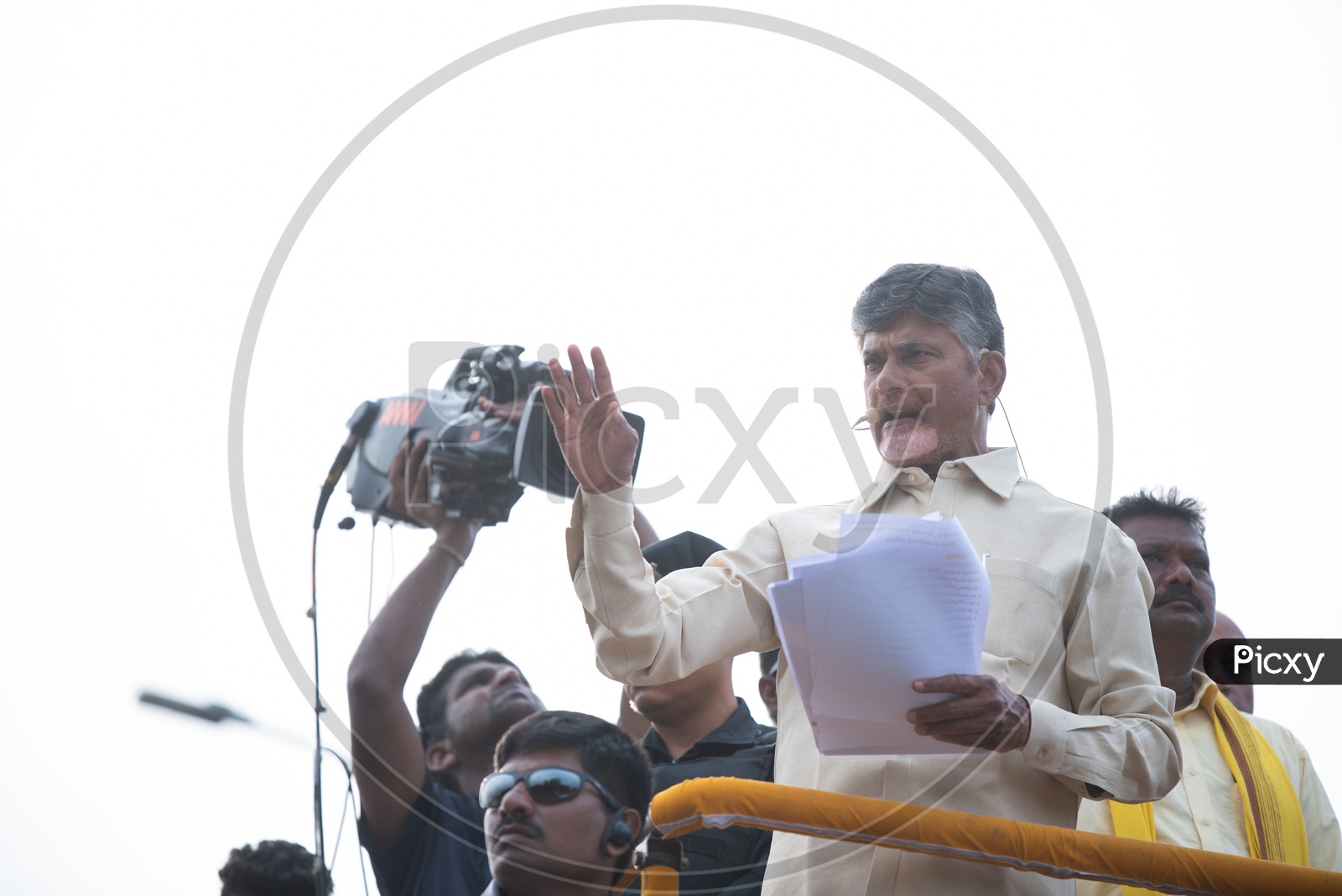 Nara Chandra Babu Naidu Speaking In A Road Rally During Election Campaign