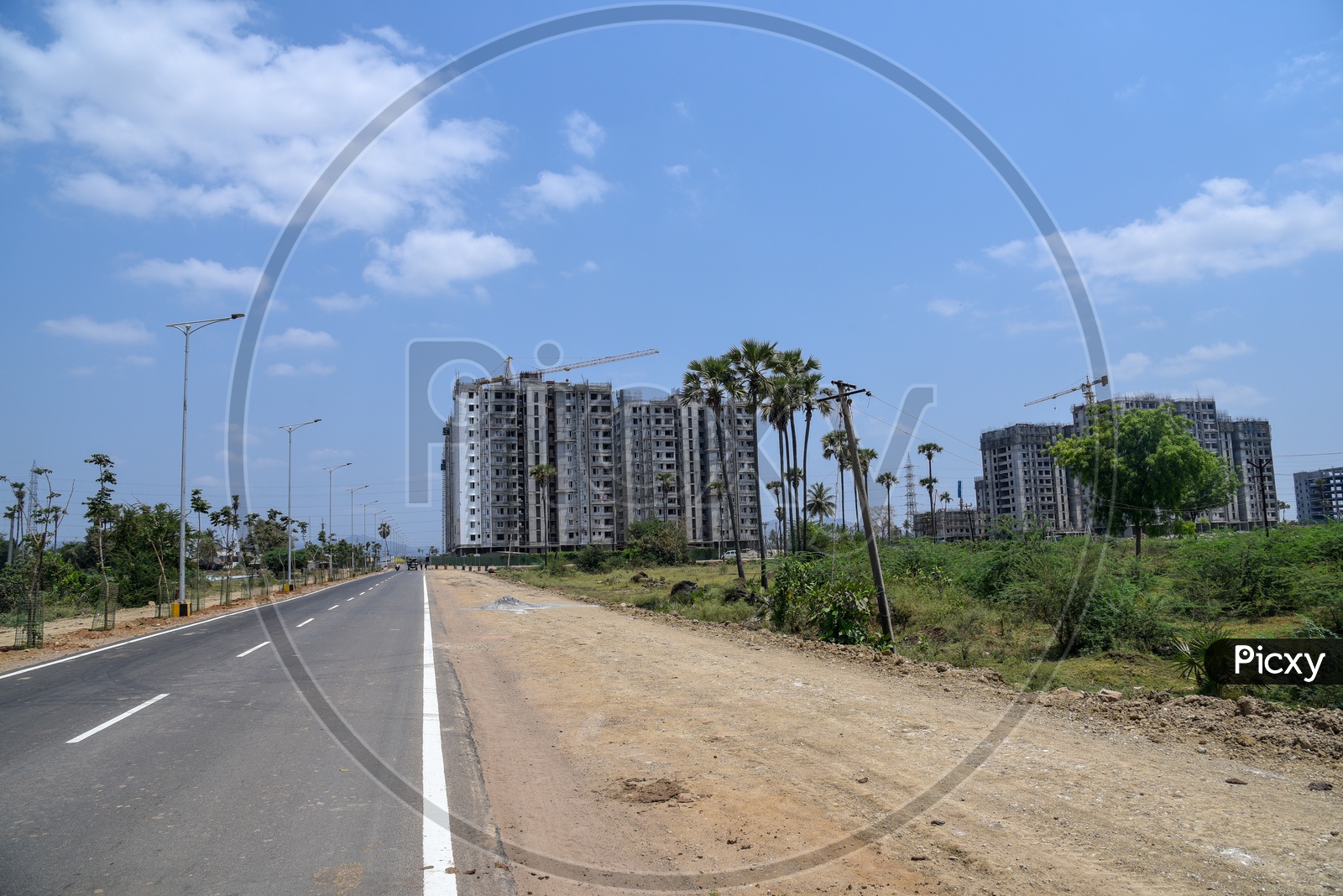 Roads and Construction Of High Rise  Buildings at Amaravati Capital City Region