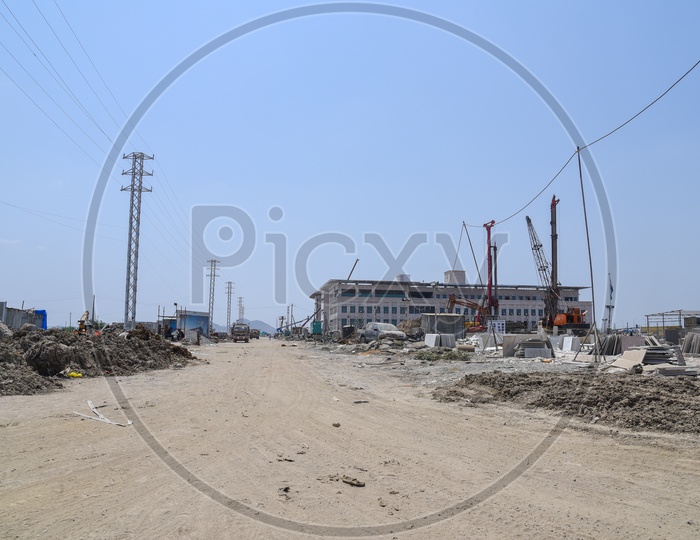 Construction Site Surroundings of Andhra Pradesh High Court