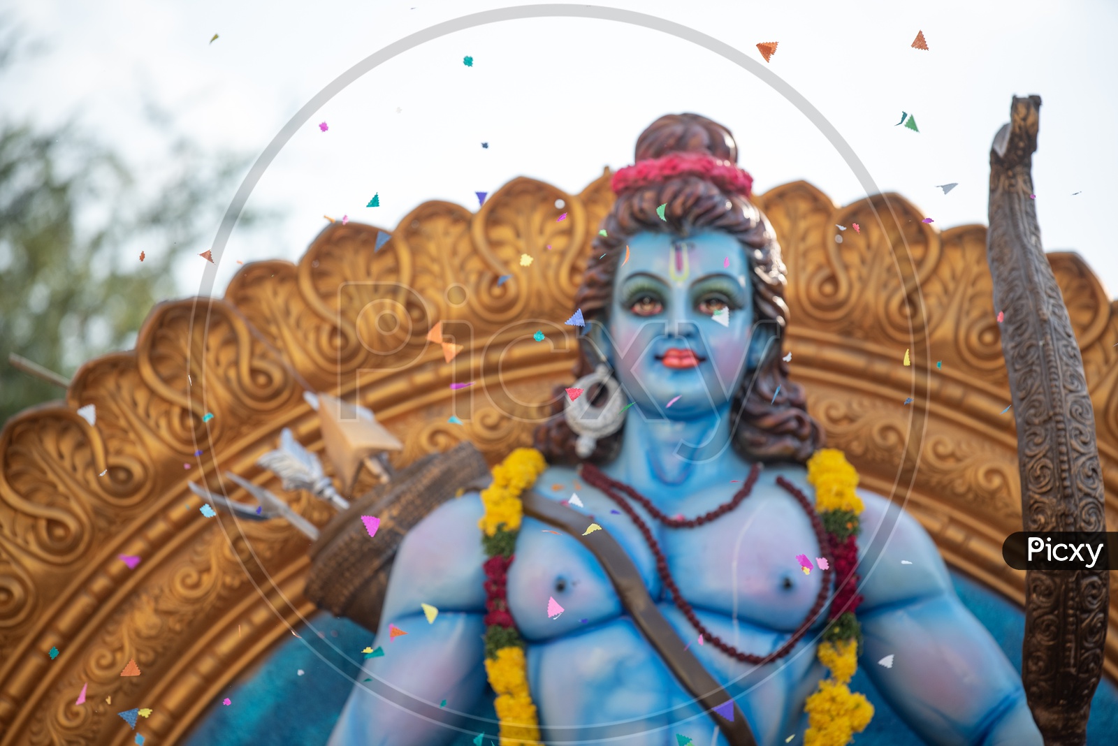 Image of Lord Sri Rama statue at Shri Rama Shobha yatra in ...