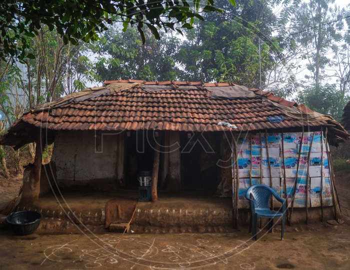A Village Hut House In tribal Villages