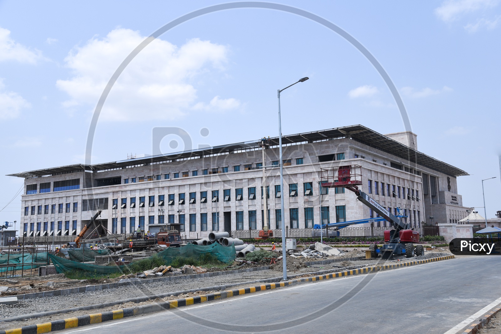 Construction Work in Progress At AP State High Court Premise