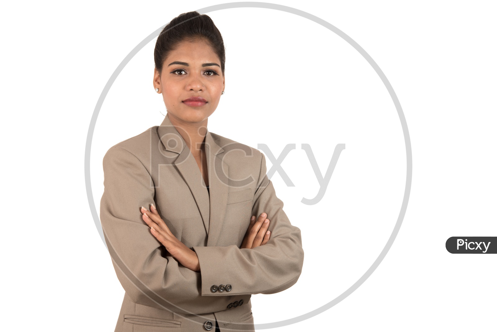 Young Indian business woman with her hands folded