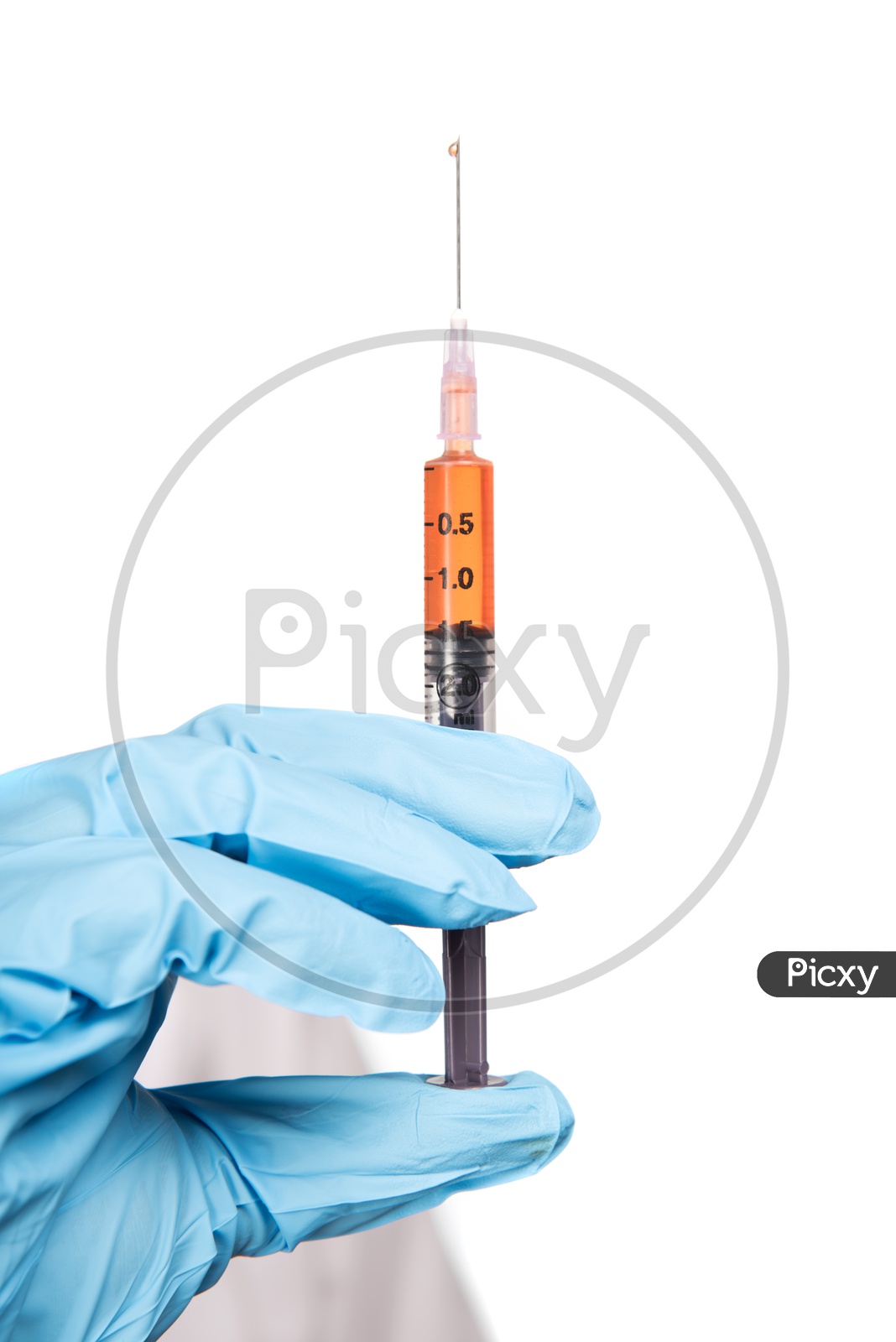 A loaded syringe