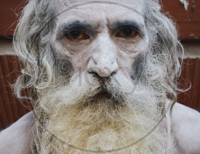 Portrait Of An Indian Sadhu Or Baba